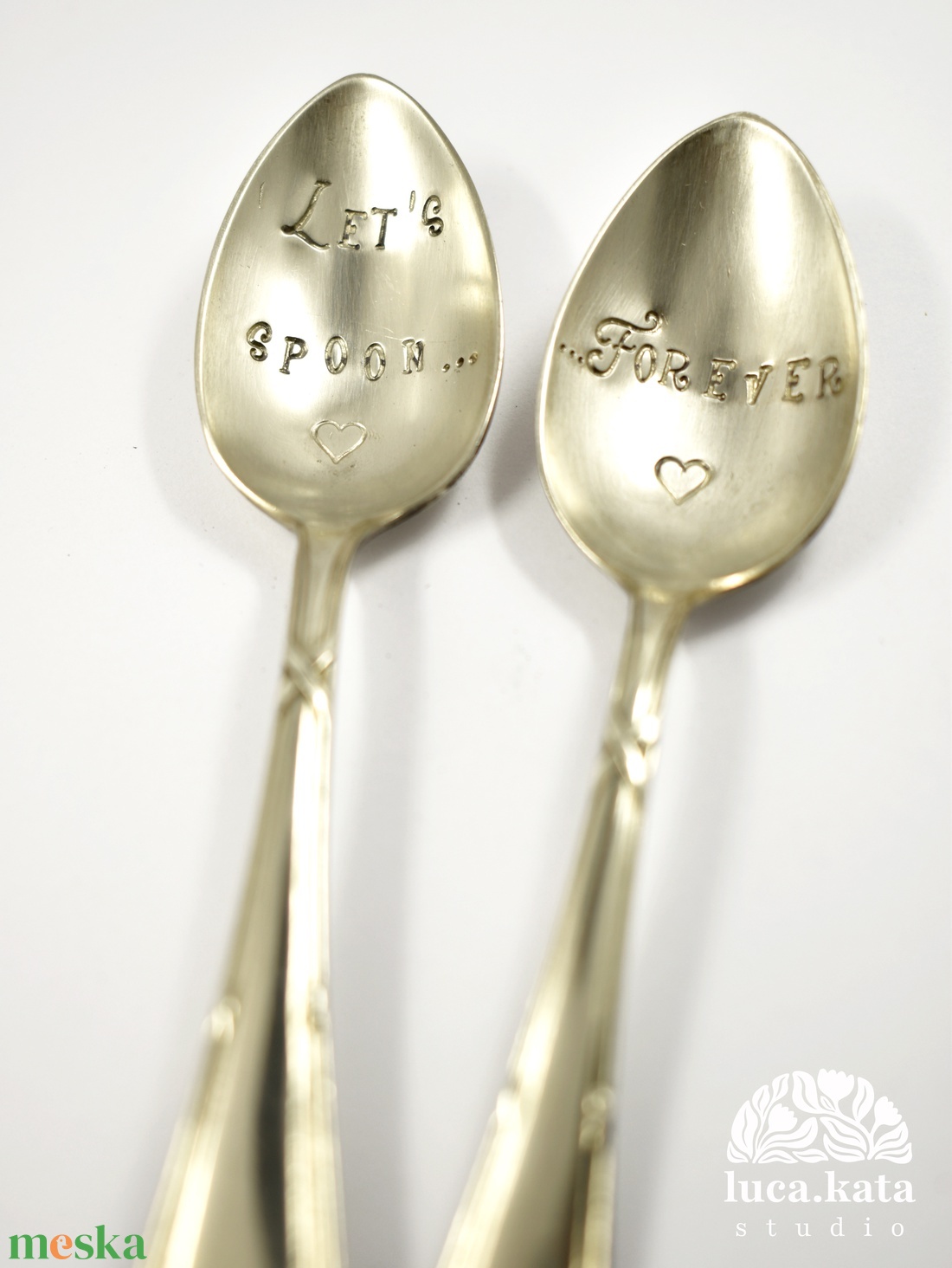 Let's spoon.. forever - páros ajándék , személyre szabható ajándék évfordulóra, esküvőre, szerelmeseknek - otthon & életmód - konyhafelszerelés, tálalás - tálalás - kanál & villa - Meska.hu