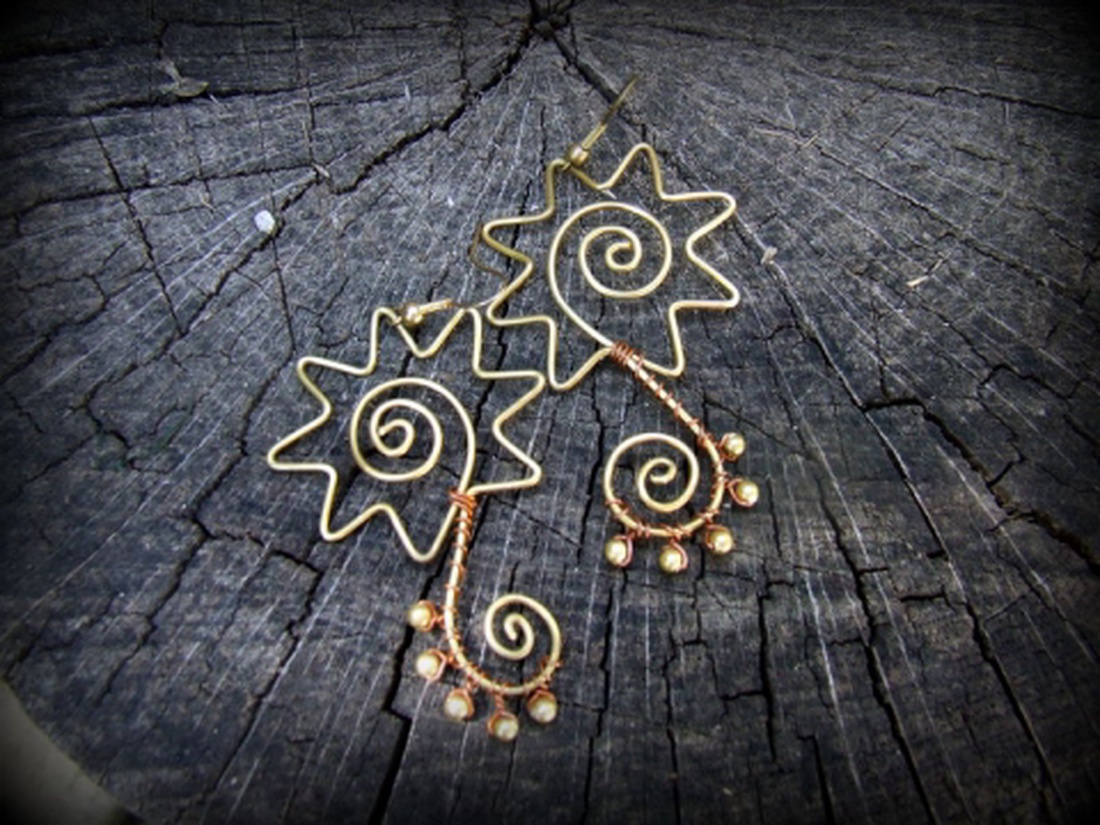 Napsugár fülbevaló -  - Meska.hu