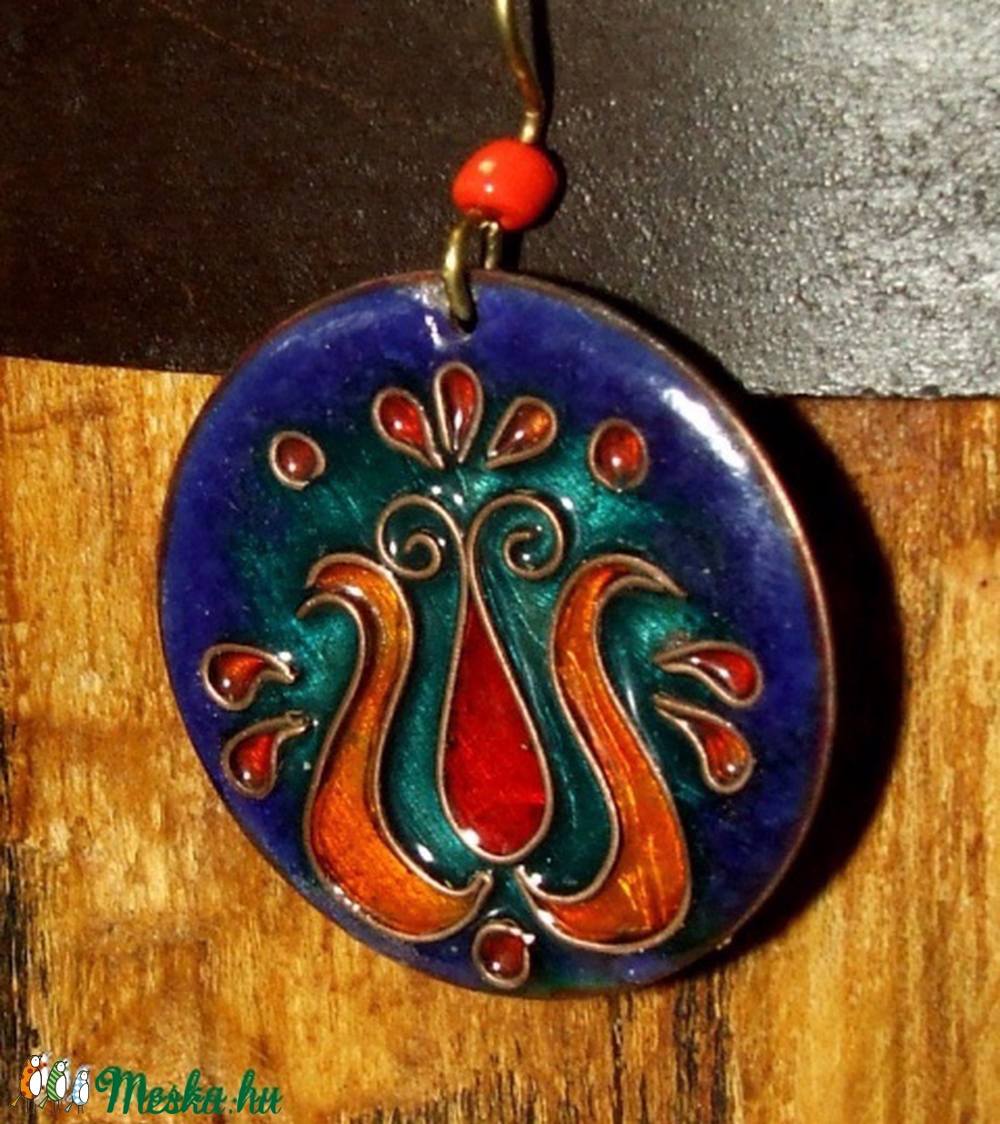 Tulipános tűzzománc medál -  - Meska.hu