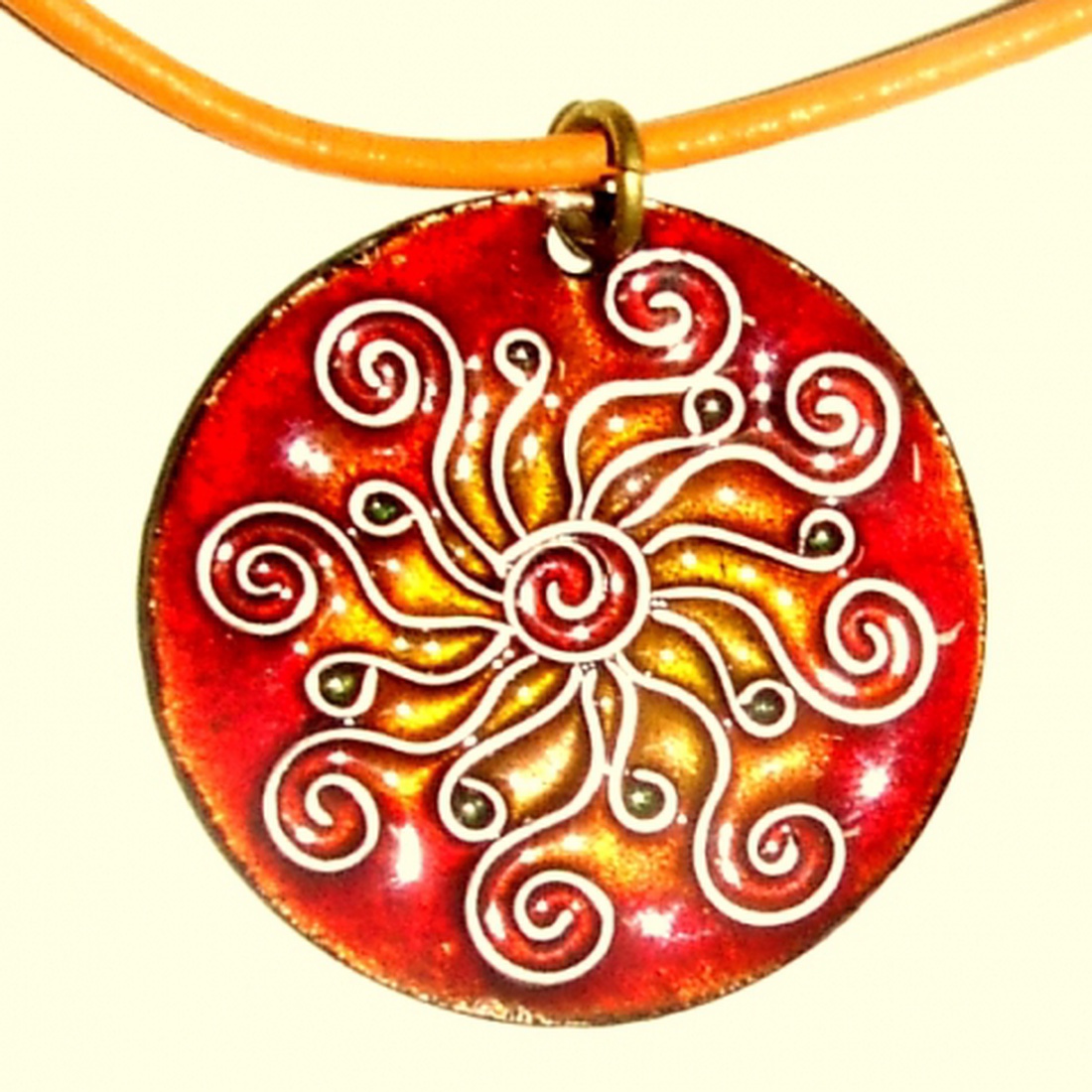 Fénylő nap tűzzománc medál -  - Meska.hu