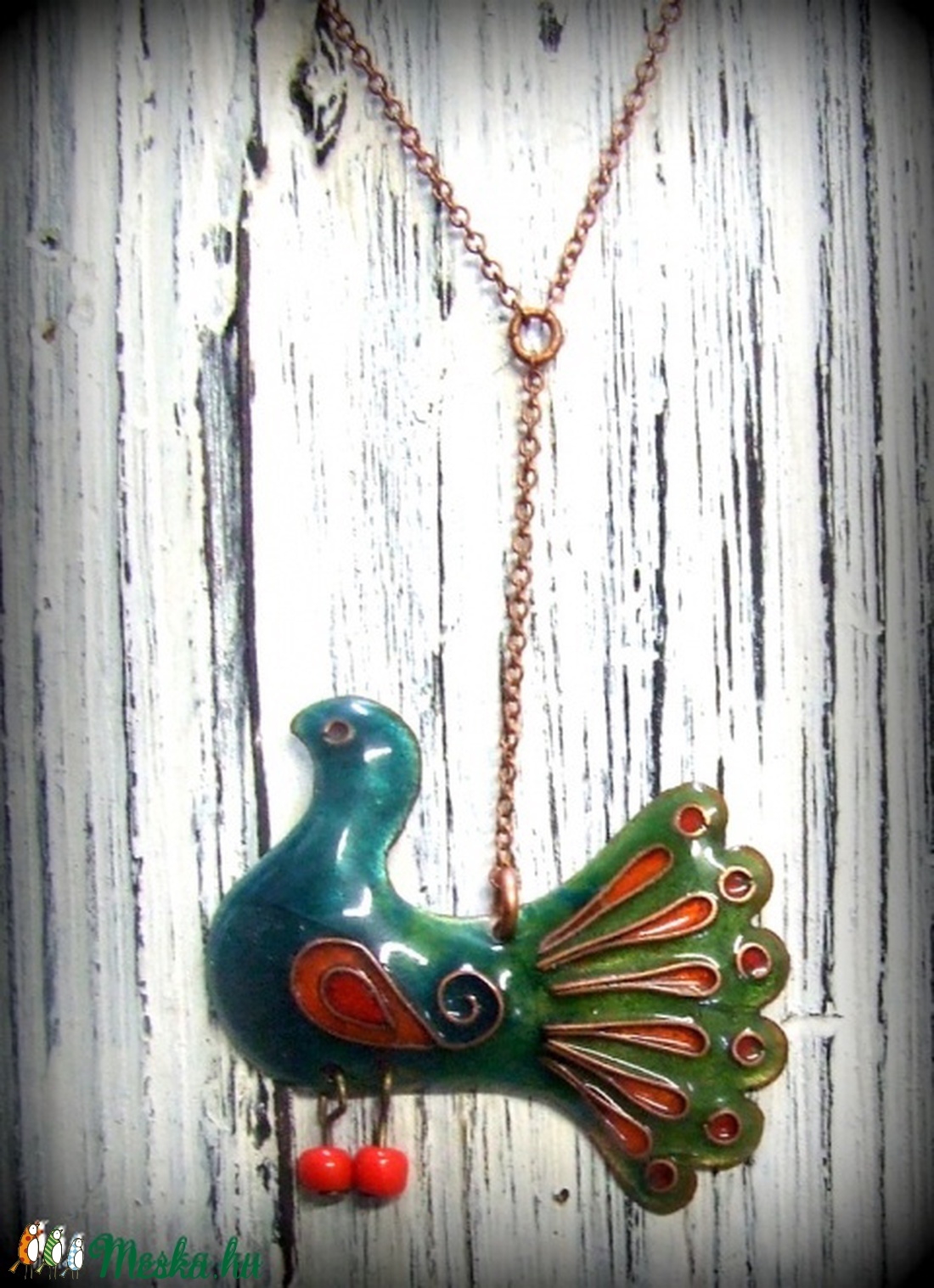 Madárka tűzzománc medál -  - Meska.hu