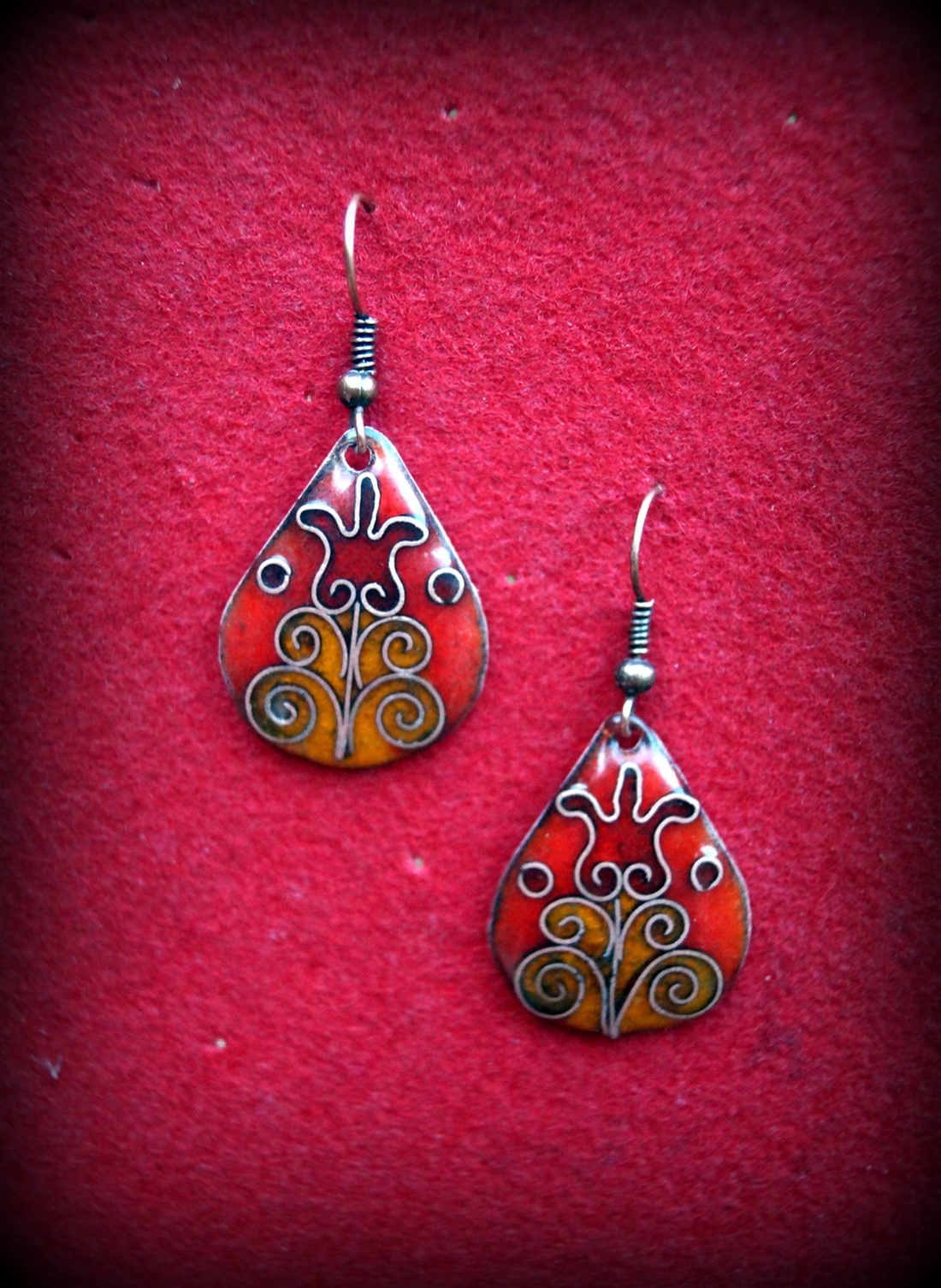 Tulipános csepp fülbevaló Najoge részére -  - Meska.hu