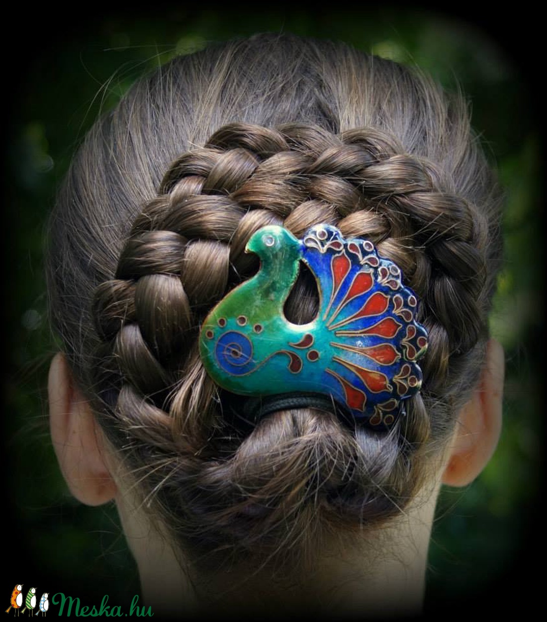 Madárka tűzzománc hajdísz -  - Meska.hu