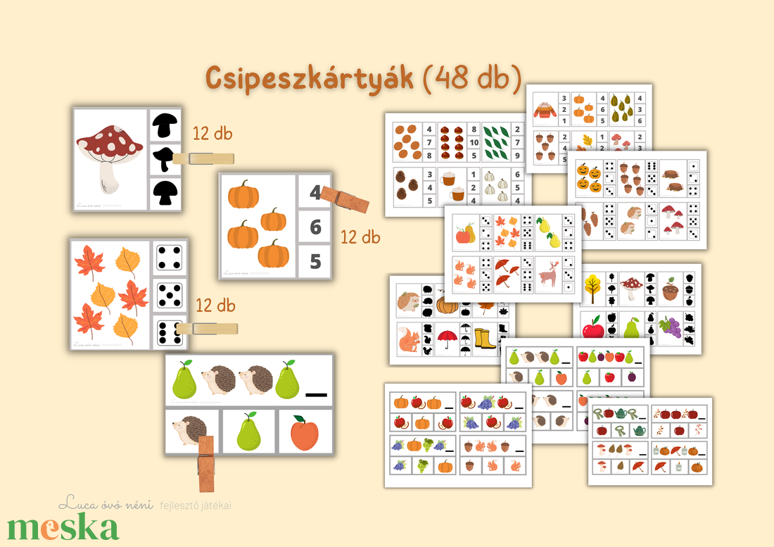 Őszi fejlesztő játékok óvodásoknak (nyomtatható) - játék & sport - készségfejlesztő és logikai játék - oktató játékok - Meska.hu Őszi fejlesztő játékok óvodásoknak (nyomtatható) - játék & sport - készségfejlesztő és logikai játék - oktató játékok - Meska.hu
