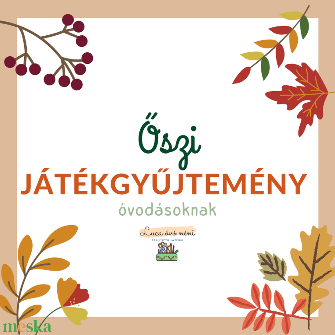 Őszi fejlesztő játékok óvodásoknak (nyomtatható) - játék & sport - készségfejlesztő és logikai játék - oktató játékok - Meska.hu Őszi fejlesztő játékok óvodásoknak (nyomtatható) - játék & sport - készségfejlesztő és logikai játék - oktató játékok - Meska.hu