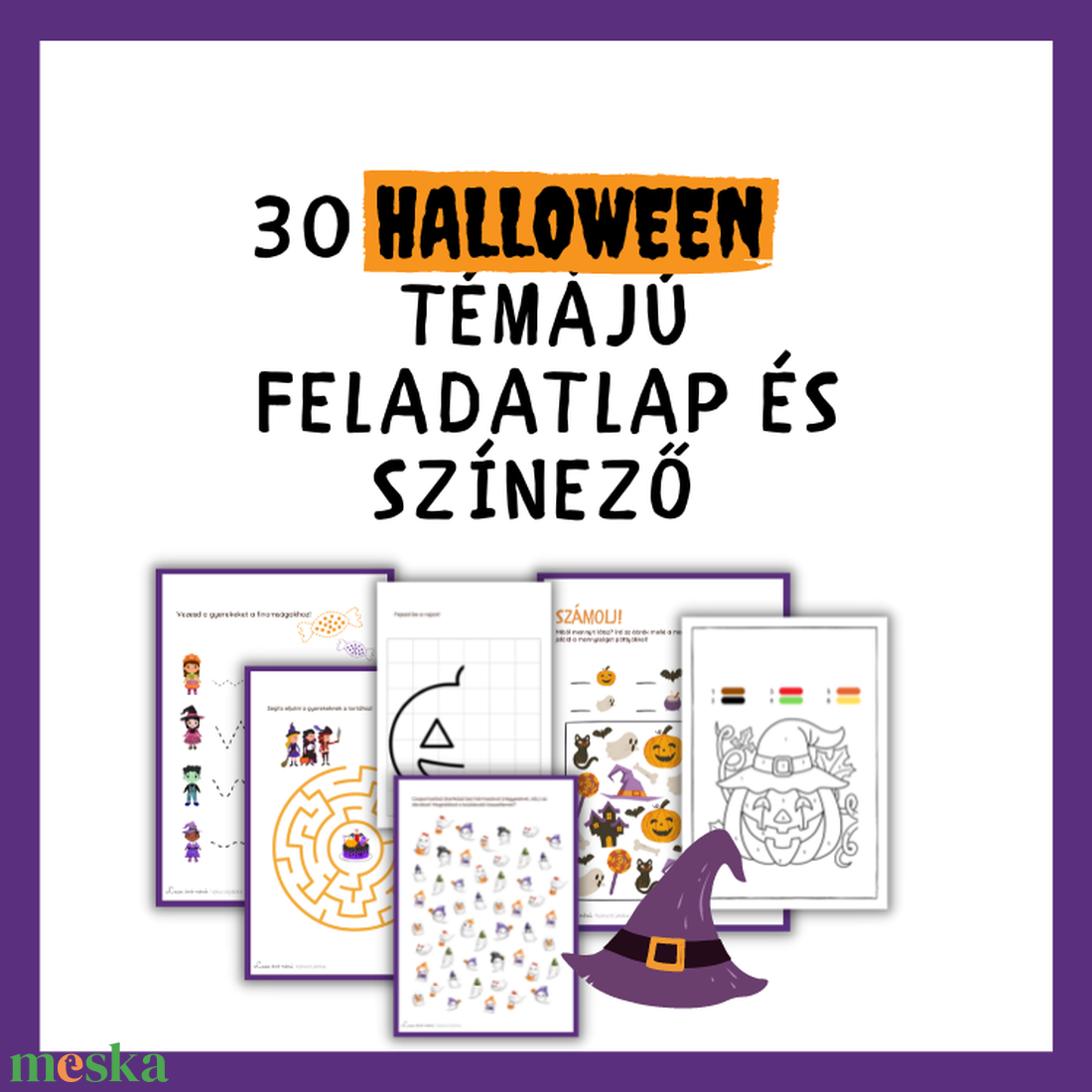 30 oldal halloween témájú feladatlap és színező - otthon & életmód - papír, írószer - színező - Meska.hu 30 oldal halloween témájú feladatlap és színező - otthon & életmód - papír, írószer - színező - Meska.hu