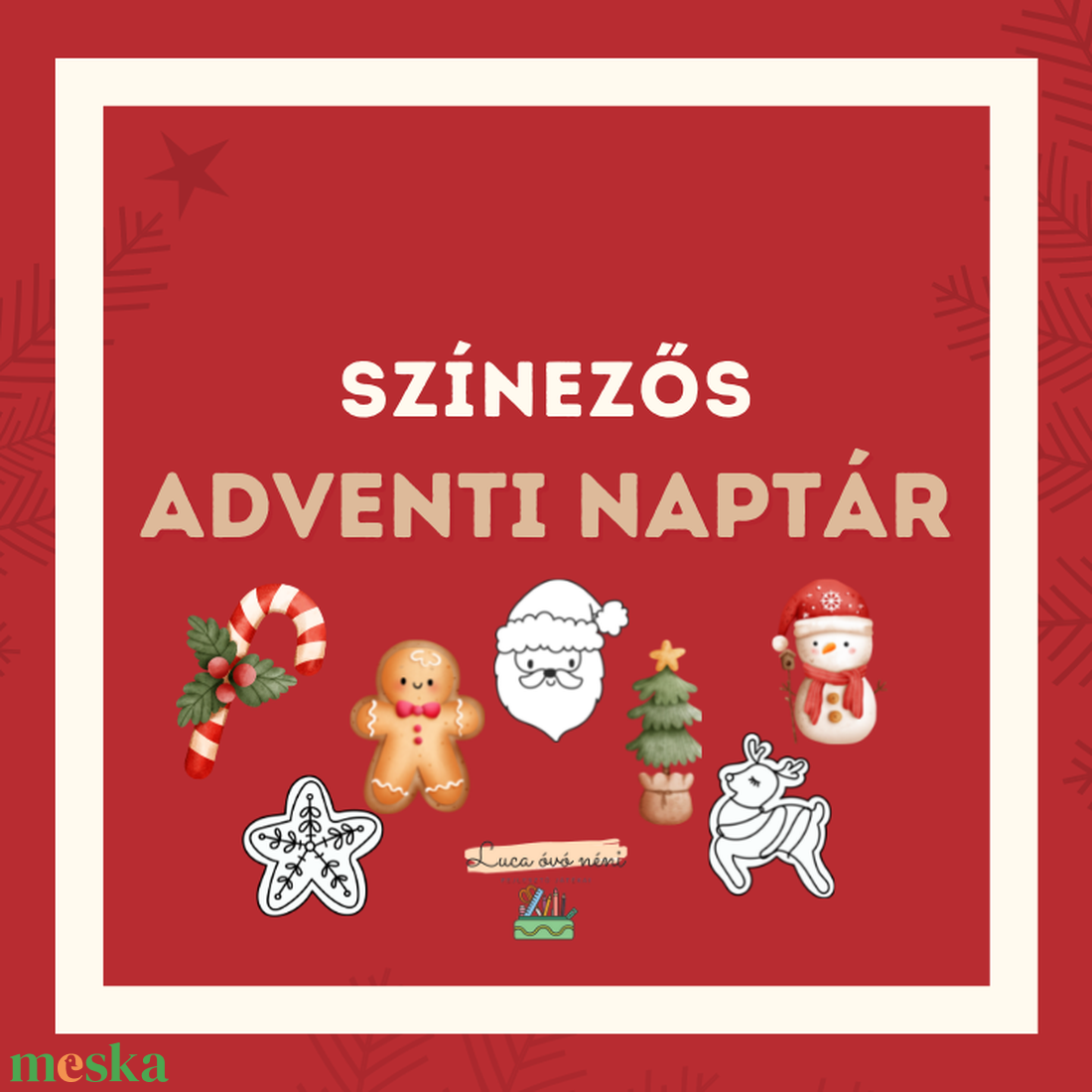 Adventi naptár/színező - karácsony - adventi díszek - adventi naptár - Meska.hu