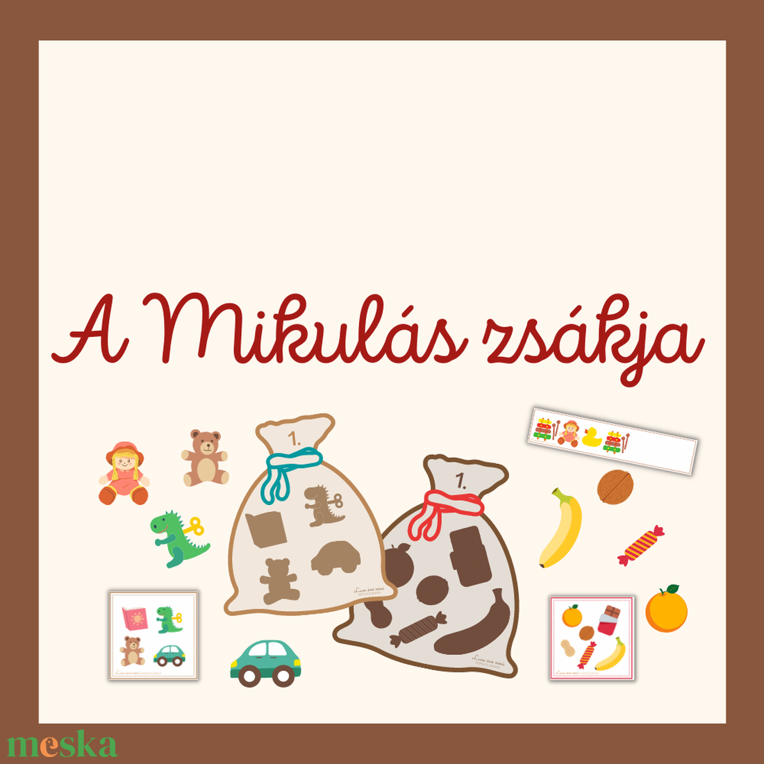 A Mikulás zsákja (nyomtatható fejlesztő játék óvodásoknak) - játék & sport - készségfejlesztő és logikai játék - oktató játékok - Meska.hu A Mikulás zsákja (nyomtatható fejlesztő játék óvodásoknak) - játék & sport - készségfejlesztő és logikai játék - oktató játékok - Meska.hu