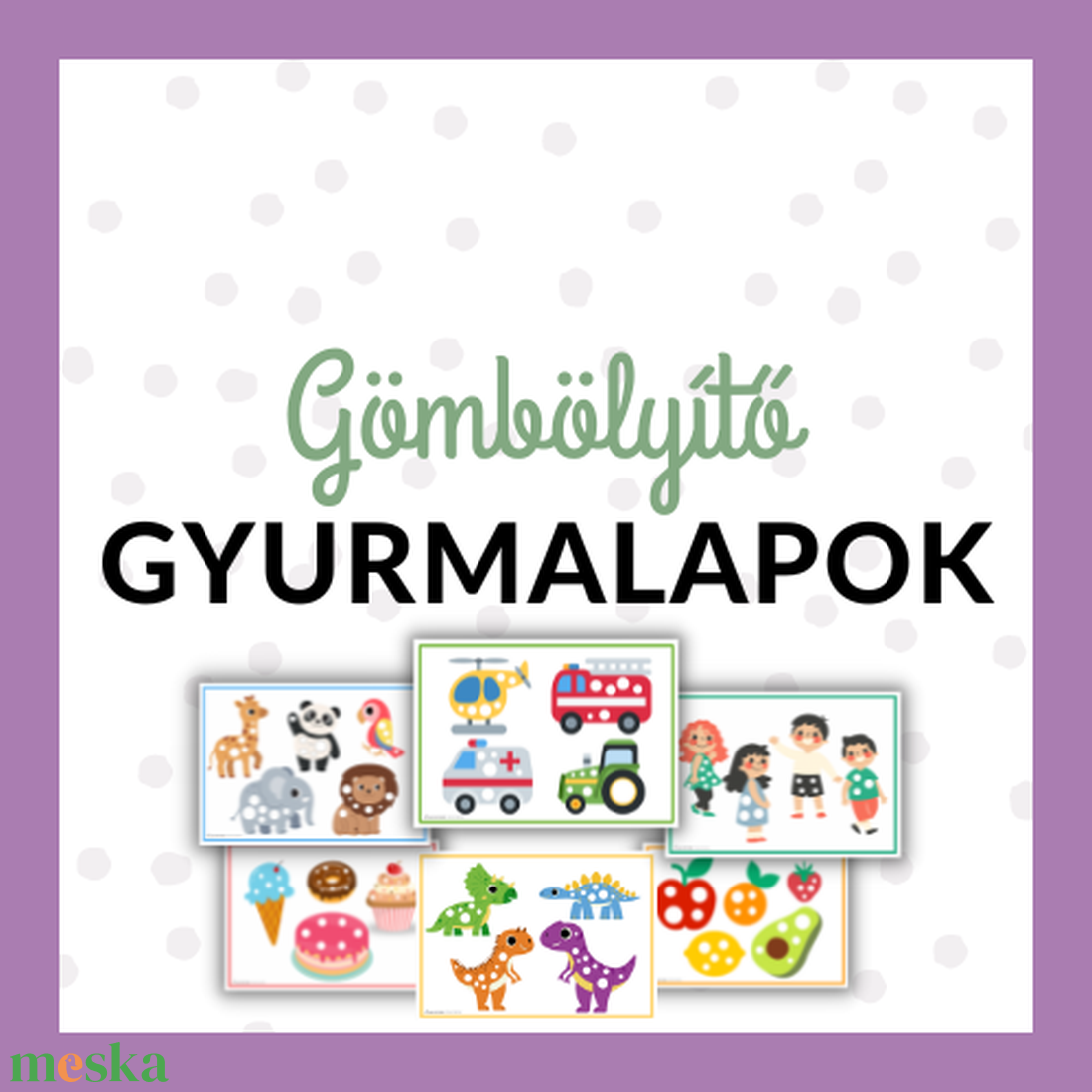 Gömbölyítő gyurmalapok (nyomtatható) óvodásoknak, kisiskolásoknak - játék & sport - készségfejlesztő és logikai játék - oktató játékok - Meska.hu