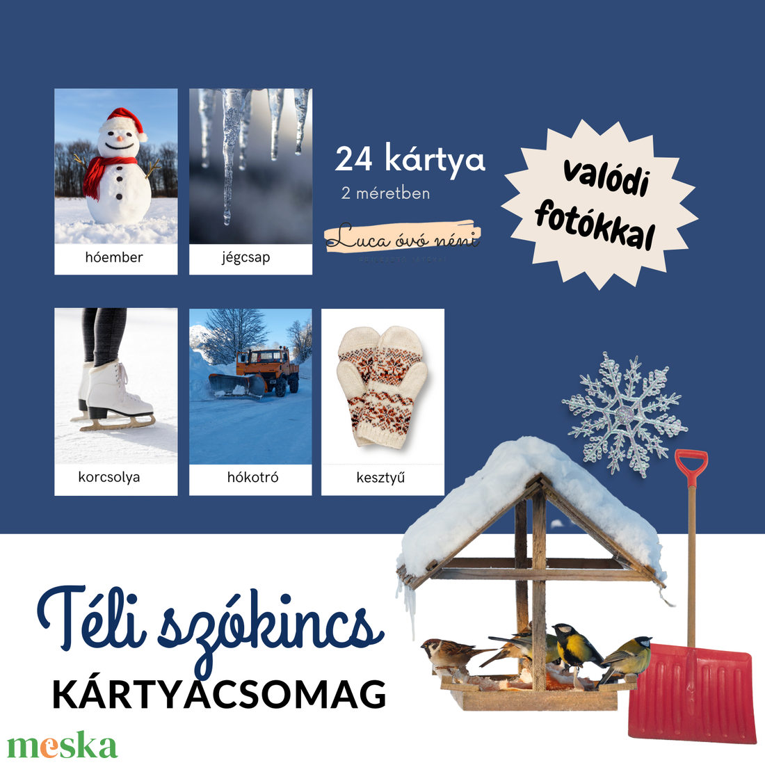 Téli szókincs kártyacsomag (nyomtatható PDF) - játék & sport - készségfejlesztő és logikai játék - oktató játékok - Meska.hu Téli szókincs kártyacsomag (nyomtatható PDF) - játék & sport - készségfejlesztő és logikai játék - oktató játékok - Meska.hu
