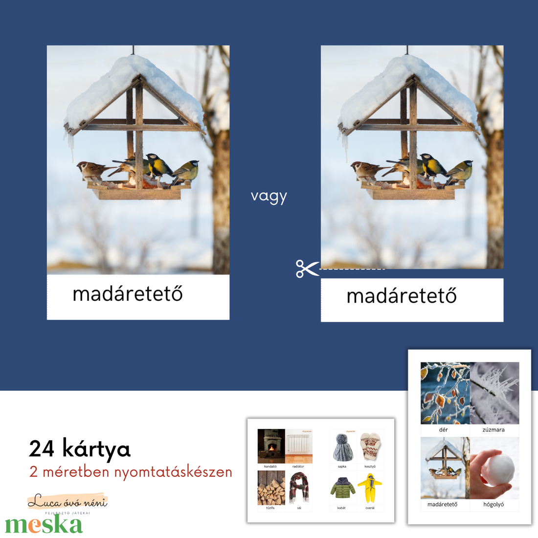 Téli szókincs kártyacsomag (nyomtatható PDF) - játék & sport - készségfejlesztő és logikai játék - oktató játékok - Meska.hu Téli szókincs kártyacsomag (nyomtatható PDF) - játék & sport - készségfejlesztő és logikai játék - oktató játékok - Meska.hu