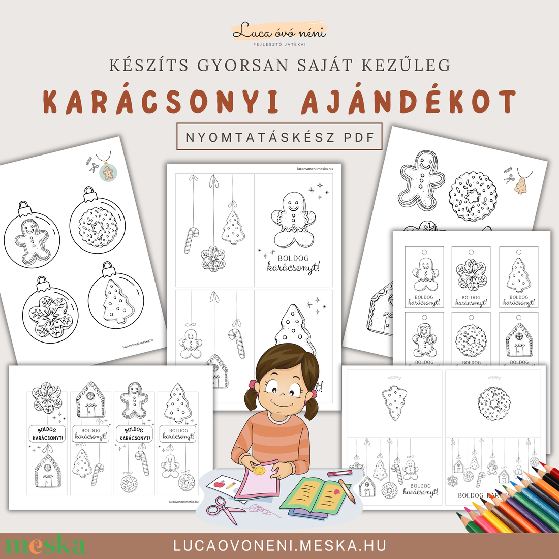 Karácsonyi alkotós csomag (nyomtatható PDF) - - Meska.hu Karácsonyi alkotós csomag (nyomtatható PDF) - - Meska.hu