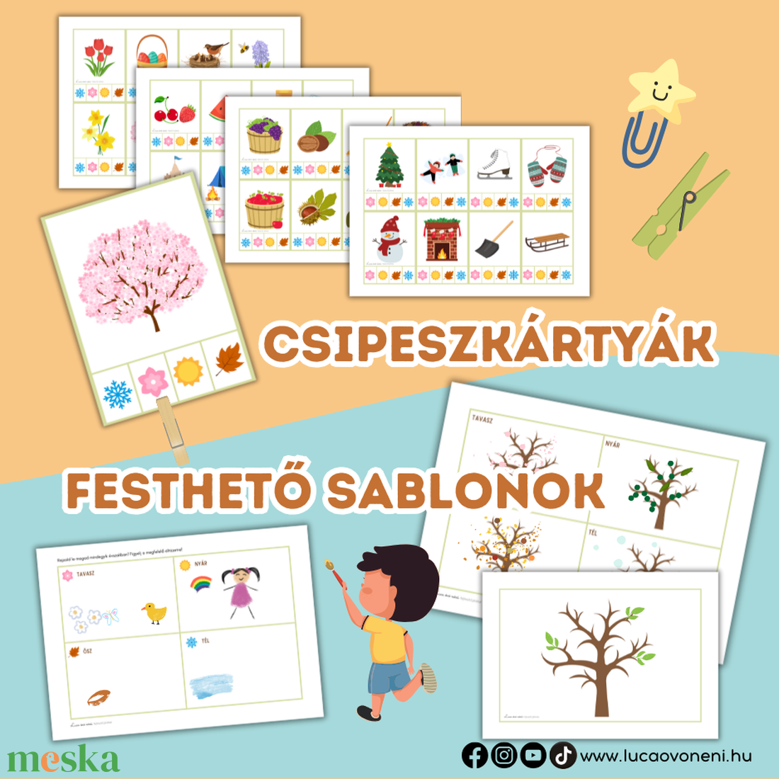 Évszakok csipeszkártyák, és sablonok alkotáshoz - játék & sport - készségfejlesztő és logikai játék - oktató játékok - Meska.hu Évszakok csipeszkártyák, és sablonok alkotáshoz - játék & sport - készségfejlesztő és logikai játék - oktató játékok - Meska.hu