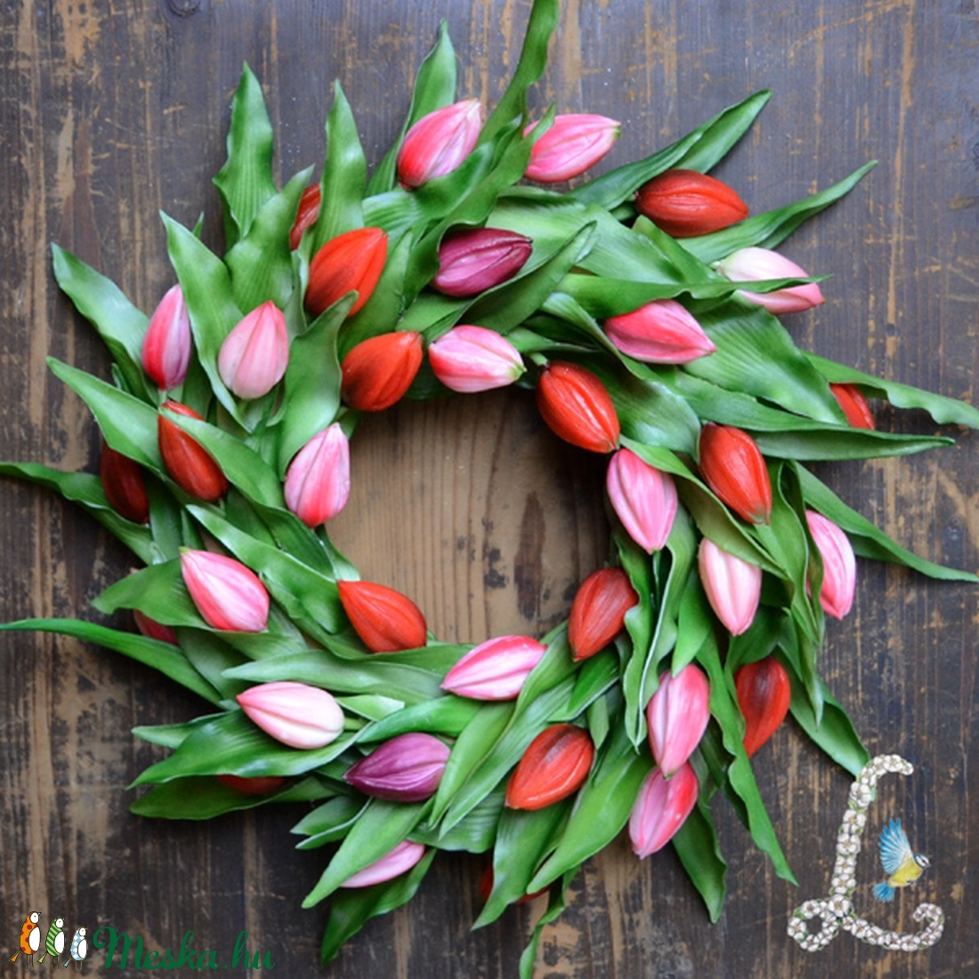 Piros, lila, rózsaszín tulipánkoszorú - otthon & életmód - dekoráció - Meska.hu Piros, lila, rózsaszín tulipánkoszorú - otthon & életmód - dekoráció - Meska.hu