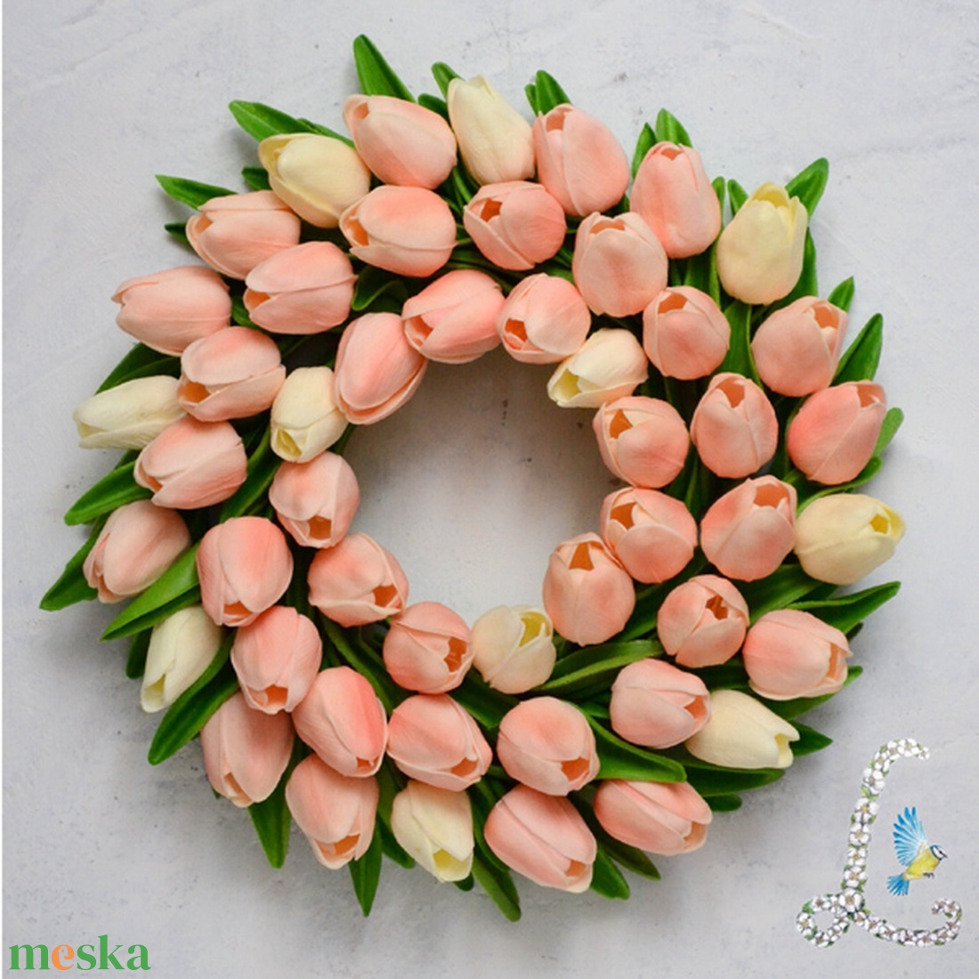 Tulipánkoszorú (barack) - otthon & életmód - dekoráció - ajtó- és ablak dekoráció - ajtódísz & kopogtató - Meska.hu Tulipánkoszorú (barack) - otthon & életmód - dekoráció - ajtó- és ablak dekoráció - ajtódísz & kopogtató - Meska.hu