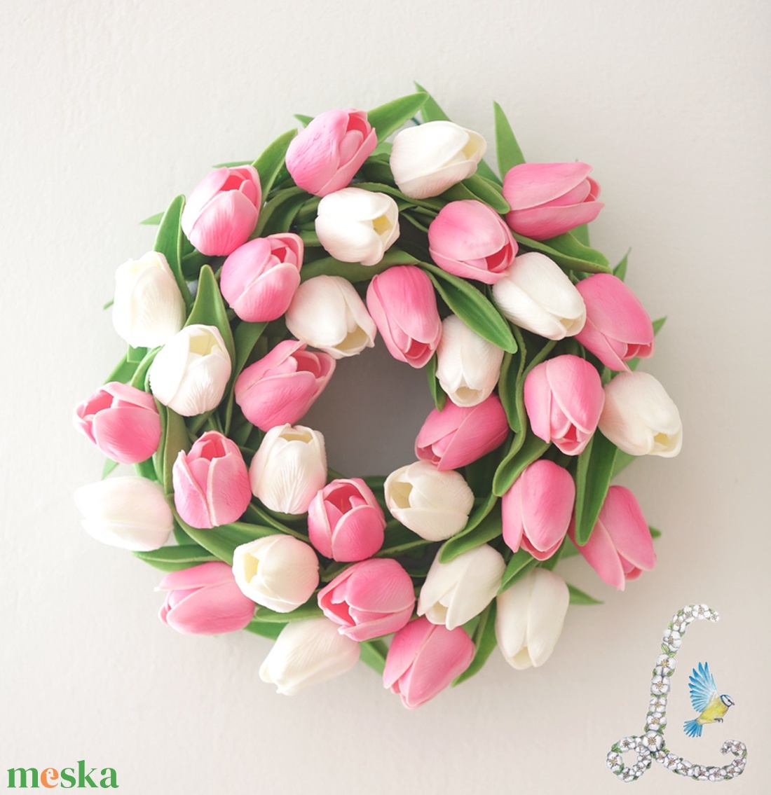 Rózsaszín-fehér tulipánkoszorú - otthon & életmód - dekoráció - ajtó- és ablak dekoráció - ajtódísz & kopogtató - Meska.hu Rózsaszín-fehér tulipánkoszorú - otthon & életmód - dekoráció - ajtó- és ablak dekoráció - ajtódísz & kopogtató - Meska.hu