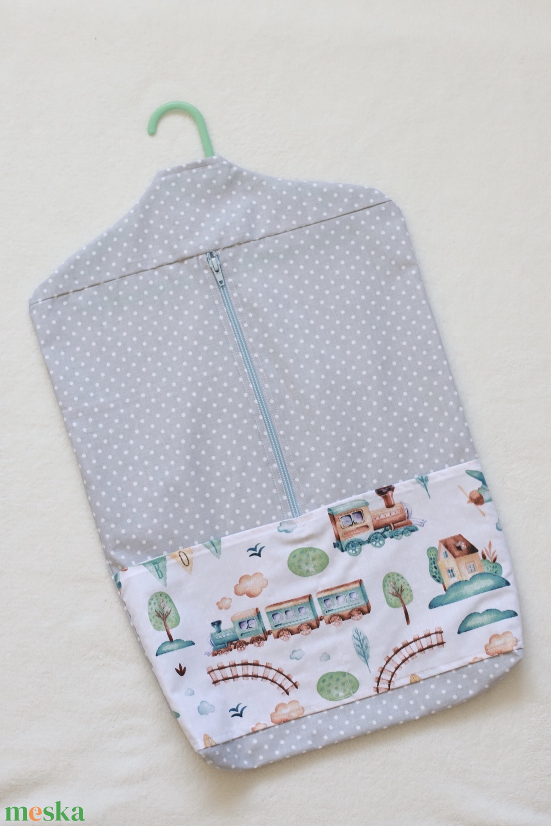 Vonatos ovis zsák - játék & sport - ovis felszerelés - ovis zsák - Meska.hu