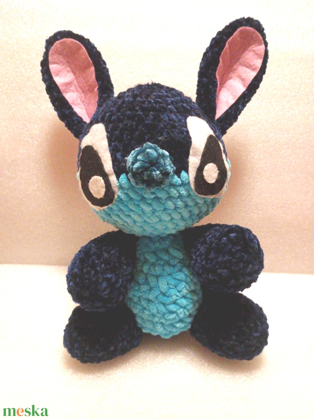 Amigurumi Stich figura - játék & sport - plüssállat & játékfigura - plüss mesefigurák - Meska.hu