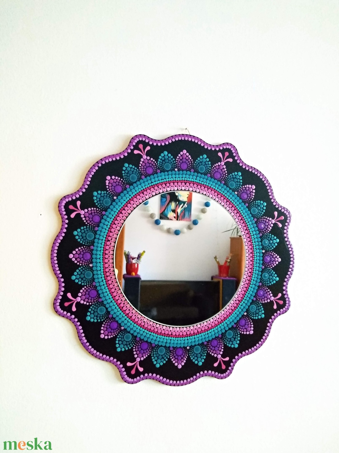 Tükör pöttyökkel - otthon & életmód - dekoráció - spiritualitás - mandala - Meska.hu Tükör pöttyökkel - otthon & életmód - dekoráció - spiritualitás - mandala - Meska.hu
