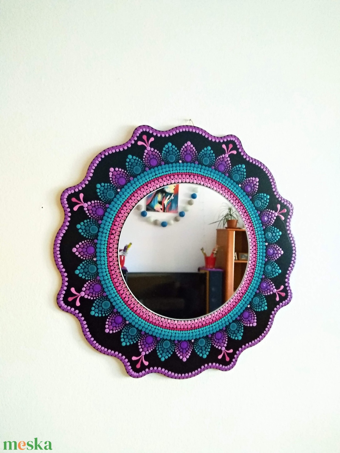 Tükör pöttyökkel - otthon & életmód - dekoráció - spiritualitás - mandala - Meska.hu Tükör pöttyökkel - otthon & életmód - dekoráció - spiritualitás - mandala - Meska.hu