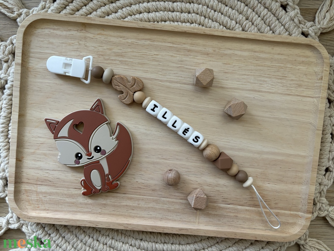 Mókus cumilánc, rágcsalánc � Babalátogató ajándék � Babaváró ajándék - játék & sport - 3 éves kor alattiaknak - cumilánc - Meska.hu