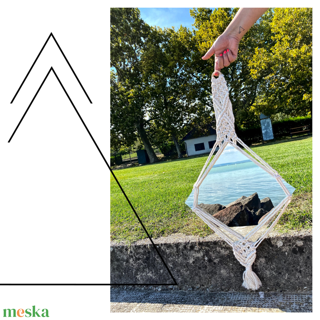 lookatme - makramé tükör - otthon & életmód - dekoráció - tükör - Meska.hu lookatme - makramé tükör - otthon & életmód - dekoráció - tükör - Meska.hu