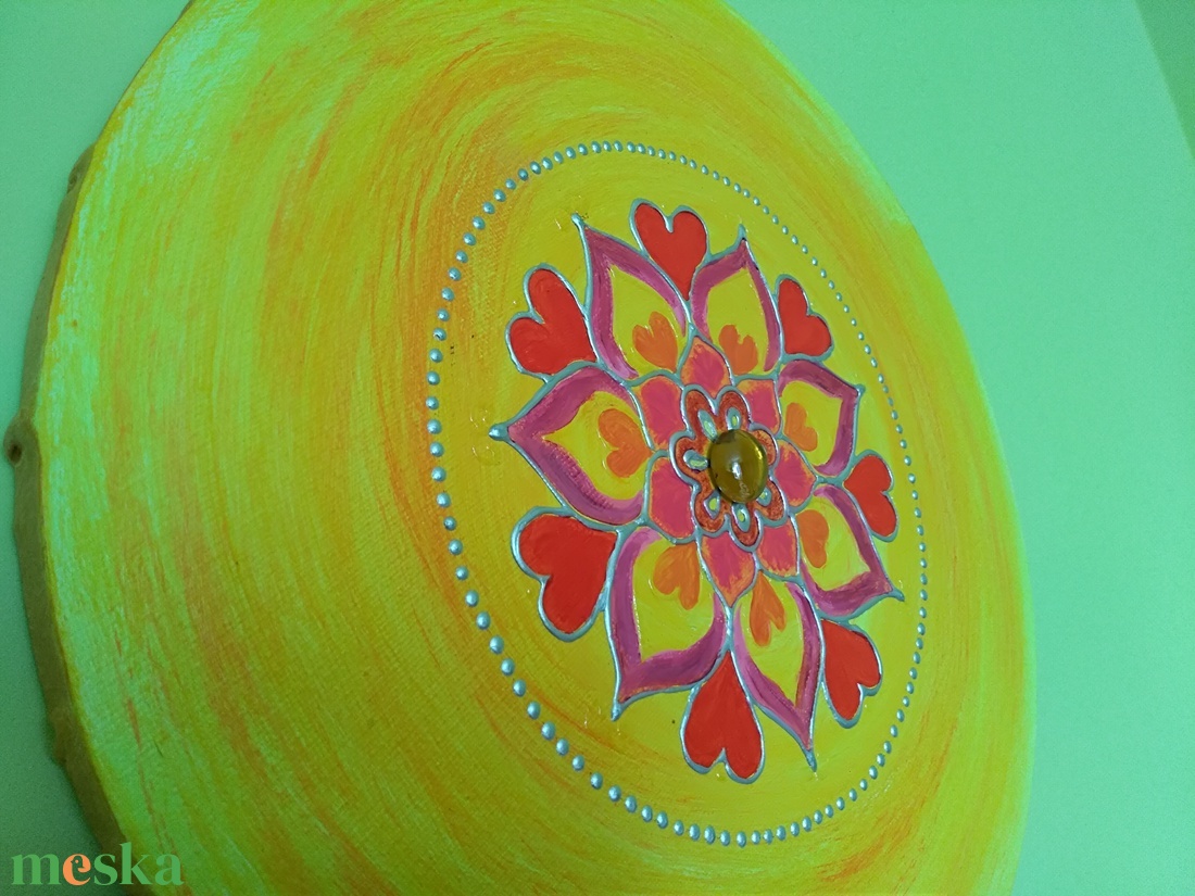 Szerelem mandala - Világítós dekorációs kép - otthon & életmód - dekoráció - fali és függő dekoráció - falra akasztható dekor - Meska.hu