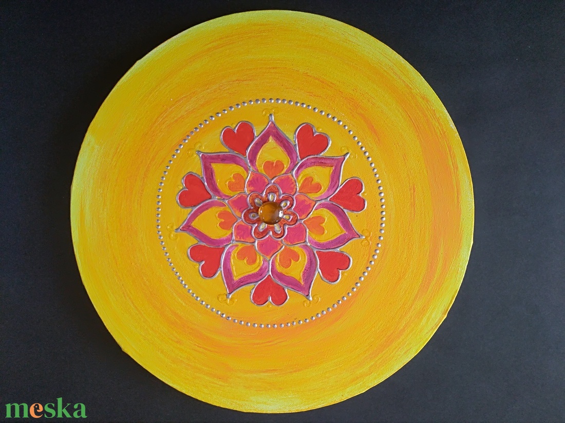 Szerelem mandala - Világítós dekorációs kép - otthon & életmód - dekoráció - fali és függő dekoráció - falra akasztható dekor - Meska.hu