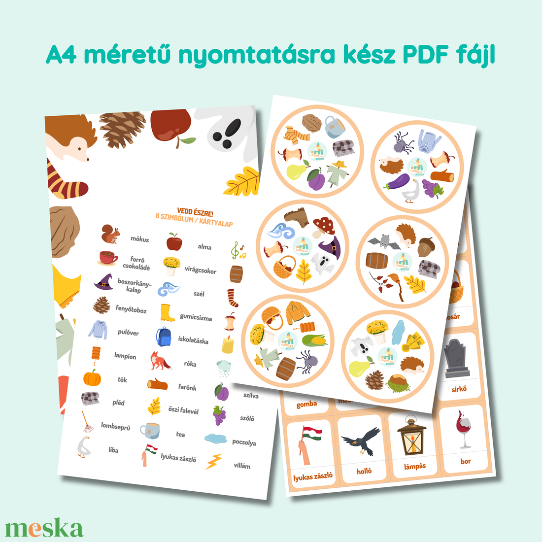 Őszi Vedd észre! kártyacsomag - játék & sport - készségfejlesztő és logikai játék - oktató játékok - Meska.hu Őszi Vedd észre! kártyacsomag - játék & sport - készségfejlesztő és logikai játék - oktató játékok - Meska.hu