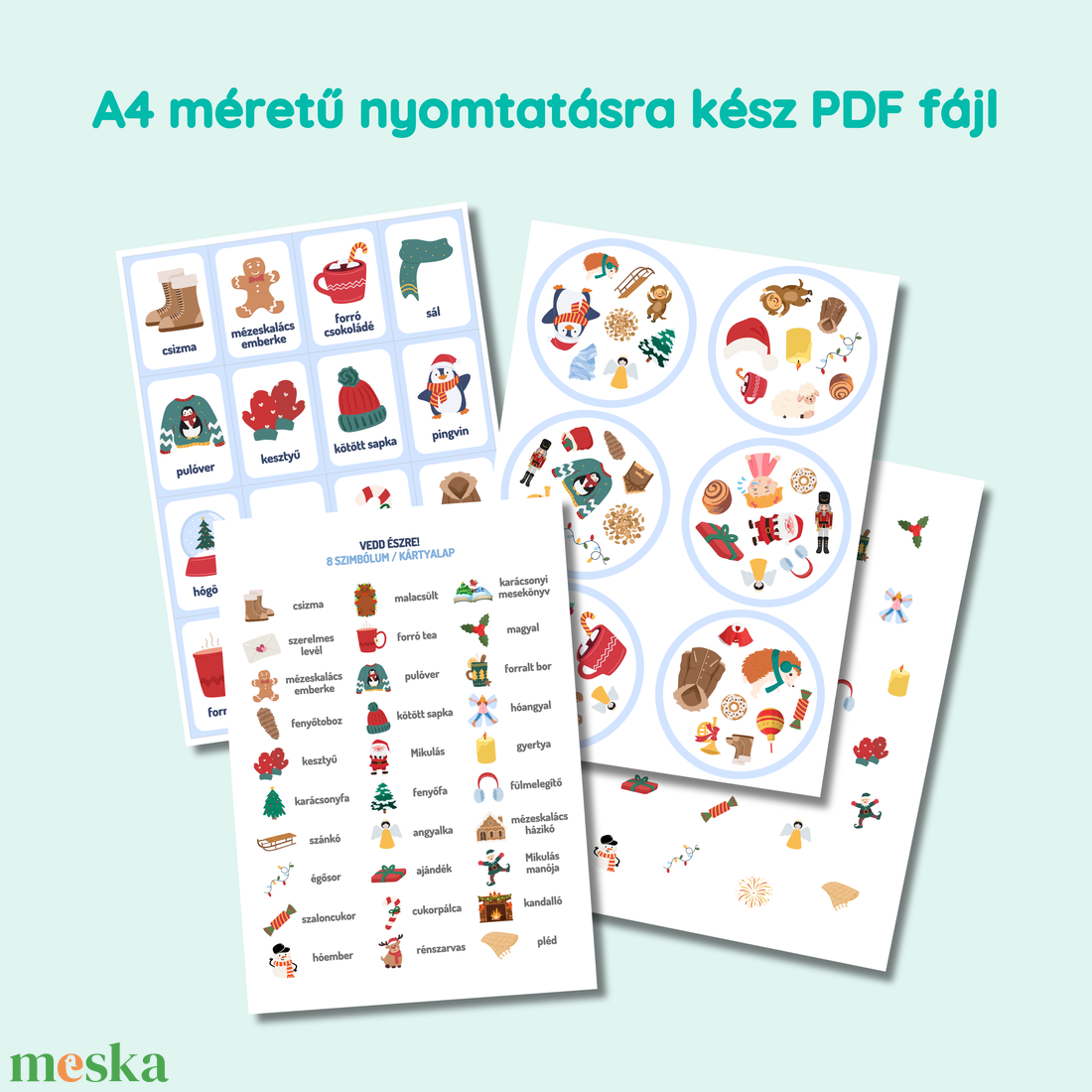 Óriás téli Vedd észre! kártyacsomag - játék & sport - készségfejlesztő és logikai játék - oktató játékok - Meska.hu Óriás téli Vedd észre! kártyacsomag - játék & sport - készségfejlesztő és logikai játék - oktató játékok - Meska.hu