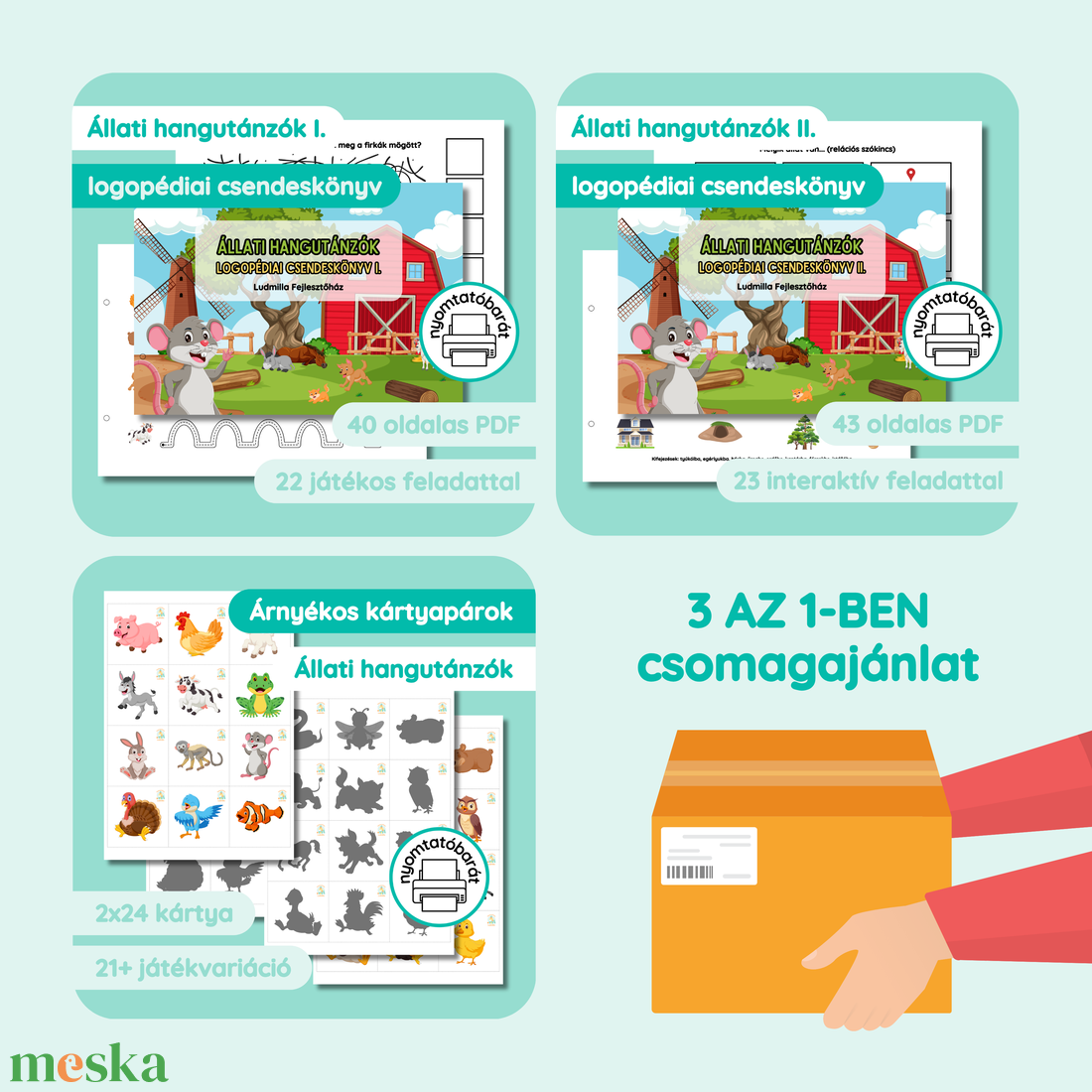 Állati hangutánzók 3 az 1-ben csomag (nyomtatóbarát) - játék & sport - készségfejlesztő és logikai játék - oktató játékok - Meska.hu Állati hangutánzók 3 az 1-ben csomag (nyomtatóbarát) - játék & sport - készségfejlesztő és logikai játék - oktató játékok - Meska.hu