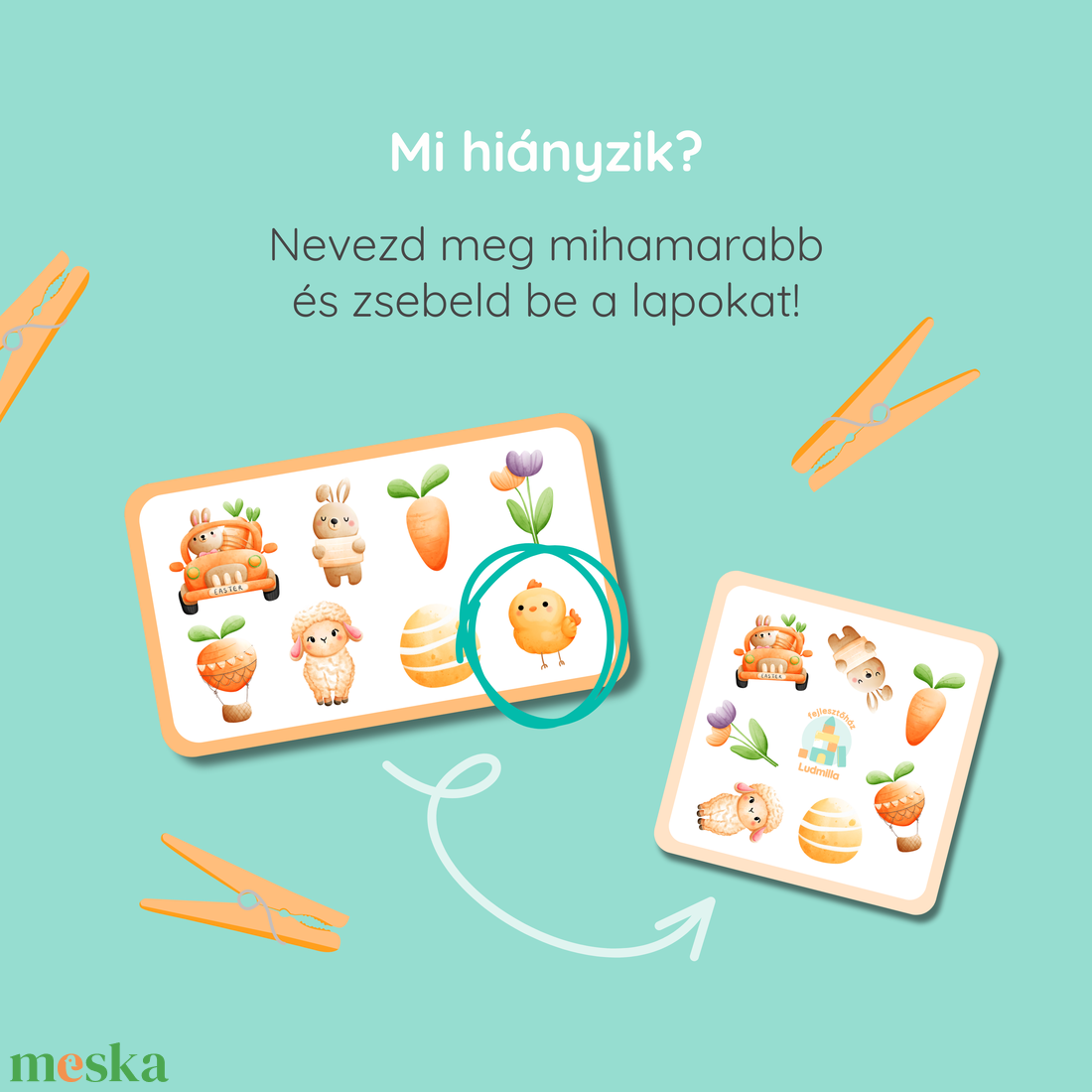 Mi hiányzik? - Húsvéti forgatag - játék & sport - készségfejlesztő és logikai játék - oktató játékok - Meska.hu Mi hiányzik? - Húsvéti forgatag - játék & sport - készségfejlesztő és logikai játék - oktató játékok - Meska.hu