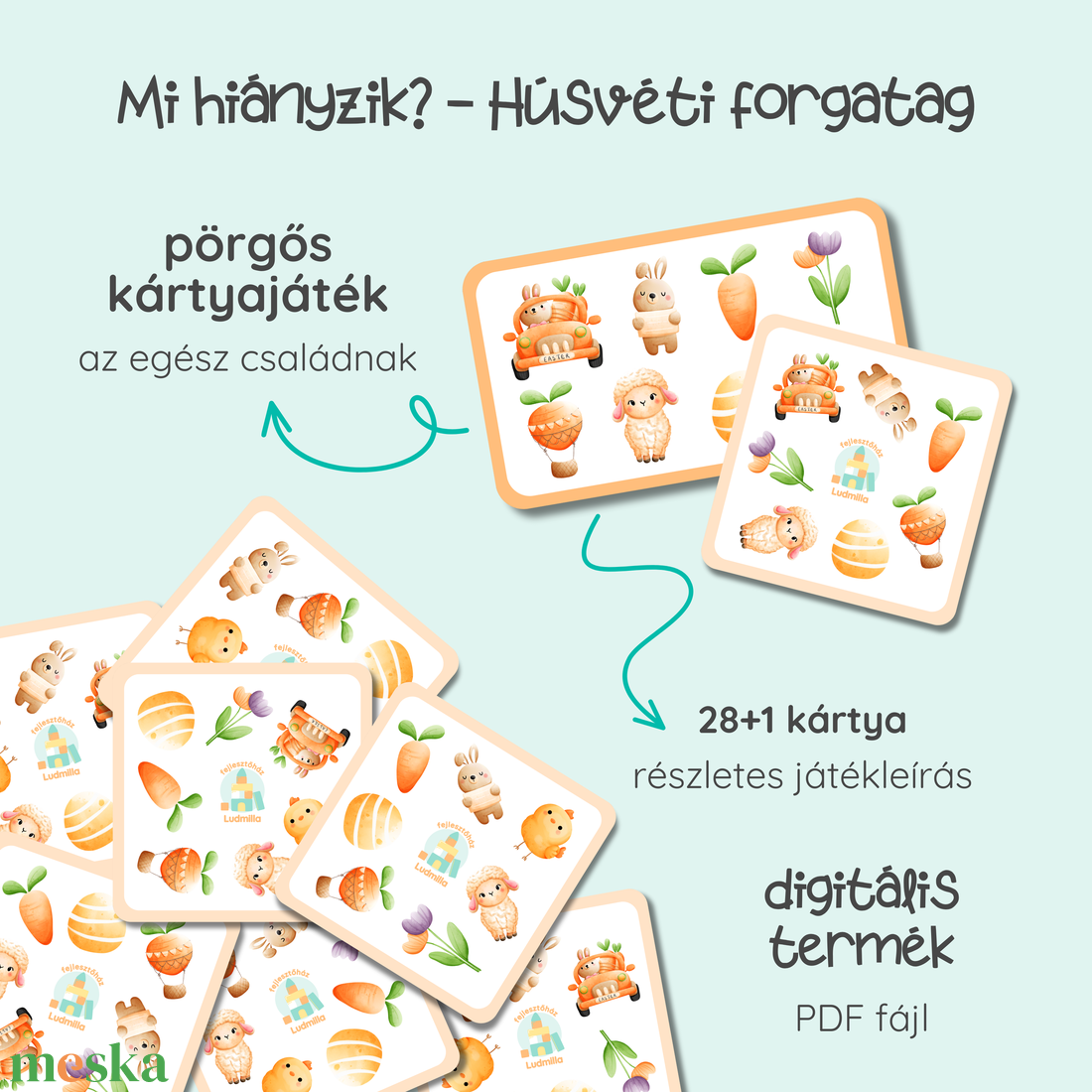 Mi hiányzik? - Húsvéti forgatag - játék & sport - készségfejlesztő és logikai játék - oktató játékok - Meska.hu Mi hiányzik? - Húsvéti forgatag - játék & sport - készségfejlesztő és logikai játék - oktató játékok - Meska.hu