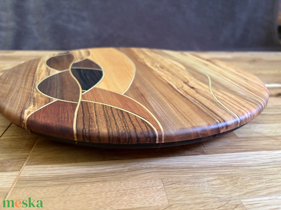 Fa forgóasztal (345mm) - Lazy Susan turntable  Luigiwood - otthon & életmód - konyhafelszerelés, tálalás - sütés, főzés - edényalátét - Meska.hu