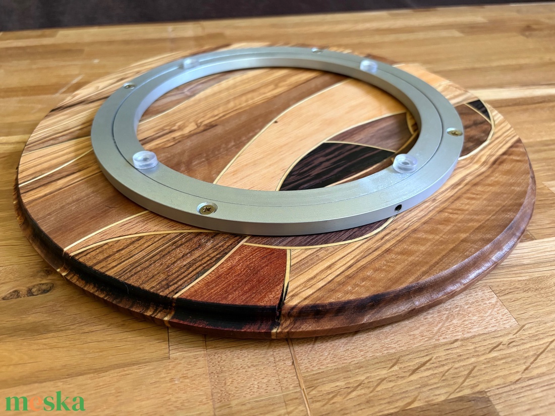 Fa forgóasztal (345mm) - Lazy Susan turntable  Luigiwood - otthon & életmód - konyhafelszerelés, tálalás - sütés, főzés - edényalátét - Meska.hu