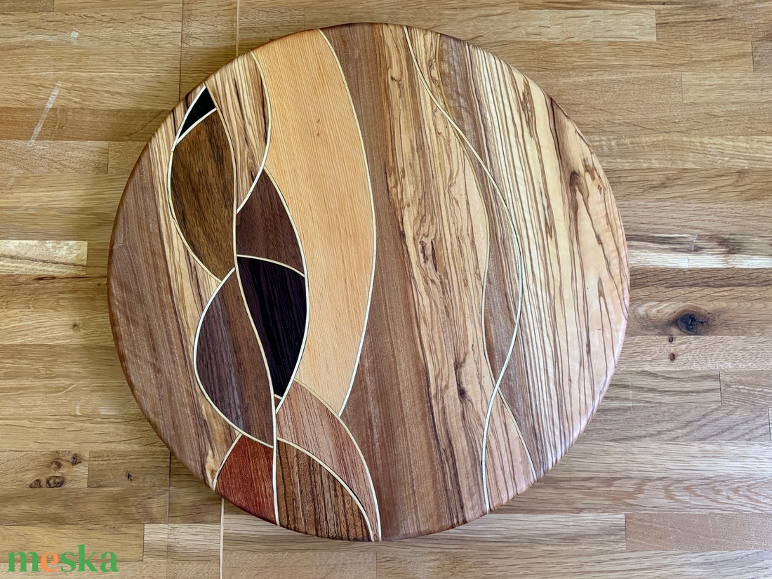 Fa forgóasztal (345mm) - Lazy Susan turntable  Luigiwood - otthon & életmód - konyhafelszerelés, tálalás - sütés, főzés - edényalátét - Meska.hu