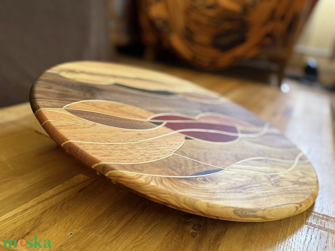 Fa forgóasztal (430mm) - Lazy Susan turntable - Luigiwood - otthon & életmód - konyhafelszerelés, tálalás - sütés, főzés - edényalátét - Meska.hu