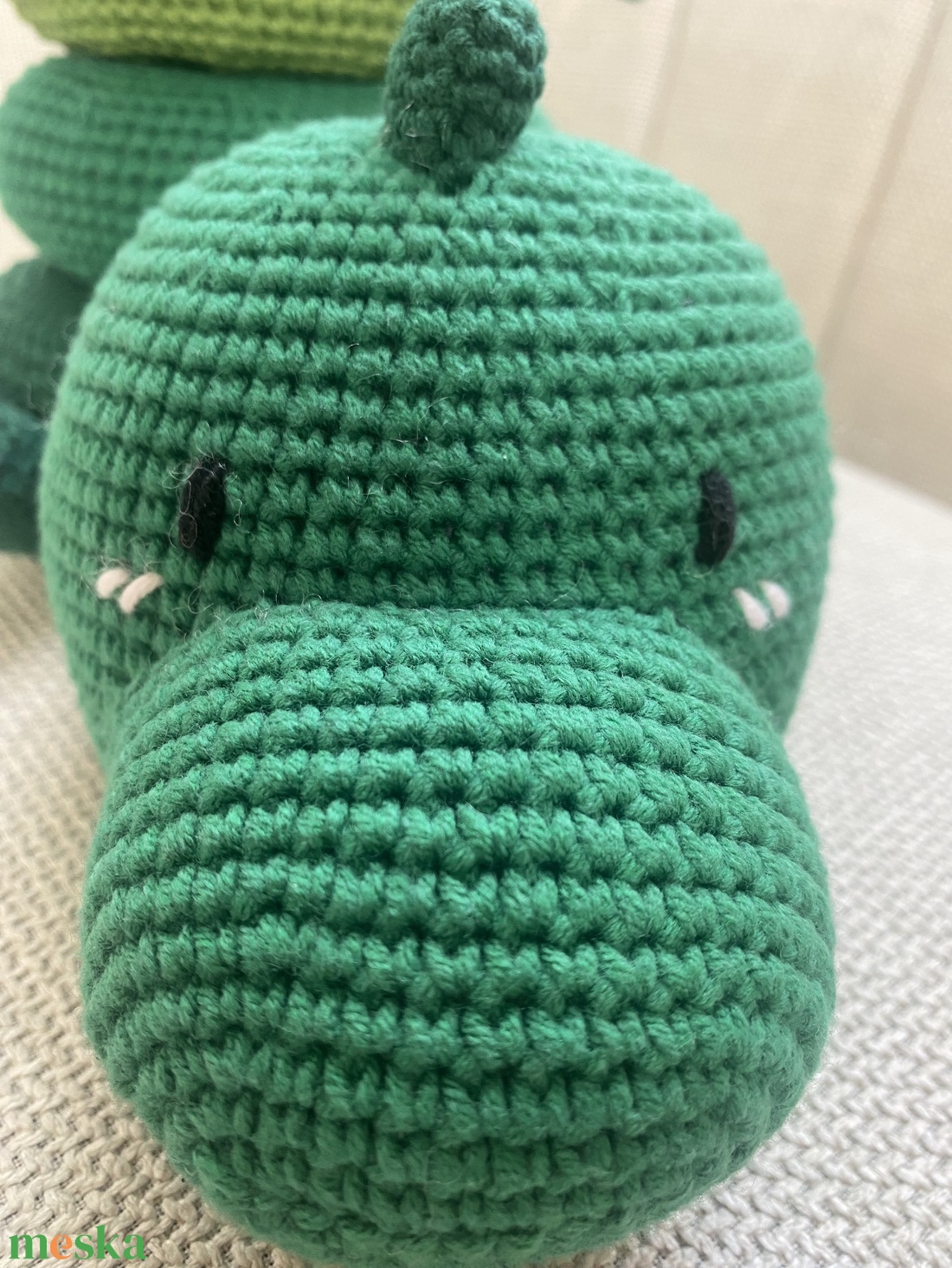 Horgolt T-Rex dinó � játékos fejlesztés, kézzel készítve - baba - mama - baba játékok - waldorf játékok - Meska.hu