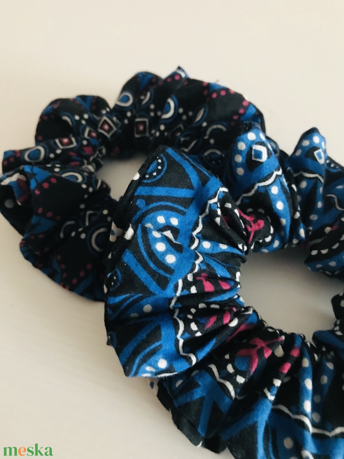 Mintás scrunchie - hajgumi szett - ruha & divat - hajdísz & hajcsat - hajgumi - Meska.hu