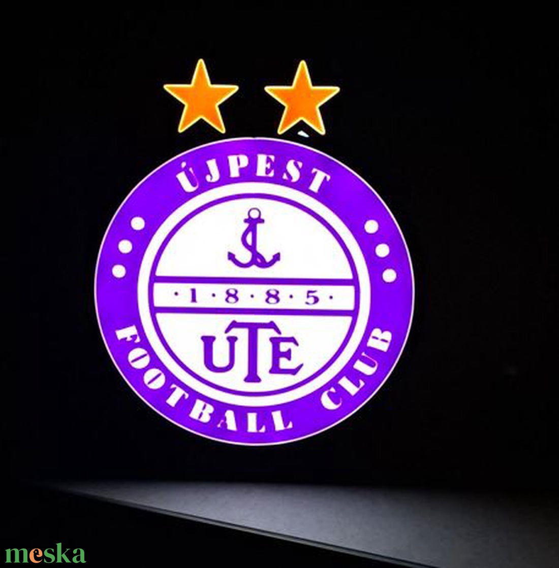 Újpest FC világító dísz - otthon & életmód - lámpa - hangulatlámpa - Meska.hu