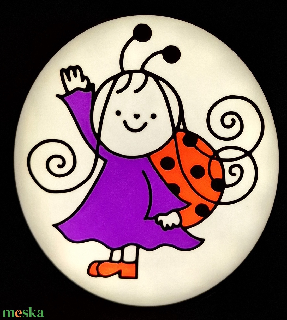 Babóca éjjeli lámpa - baba - mama - babaszoba dekoráció - éjszakai fény - Meska.hu