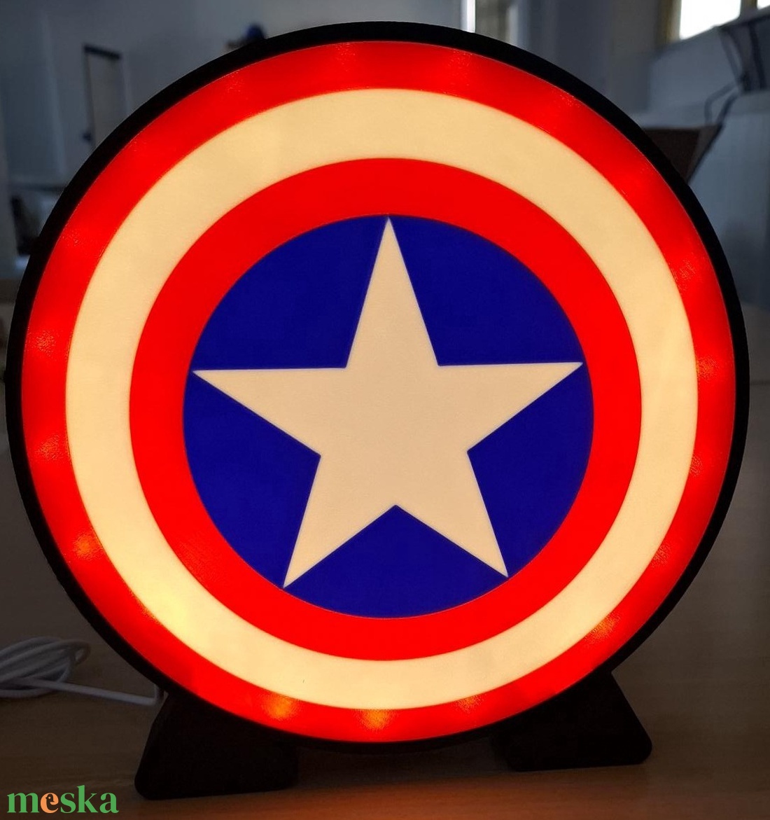 Amerika Kapitány világító LED lámpa - otthon & életmód - lámpa - hangulatlámpa - Meska.hu