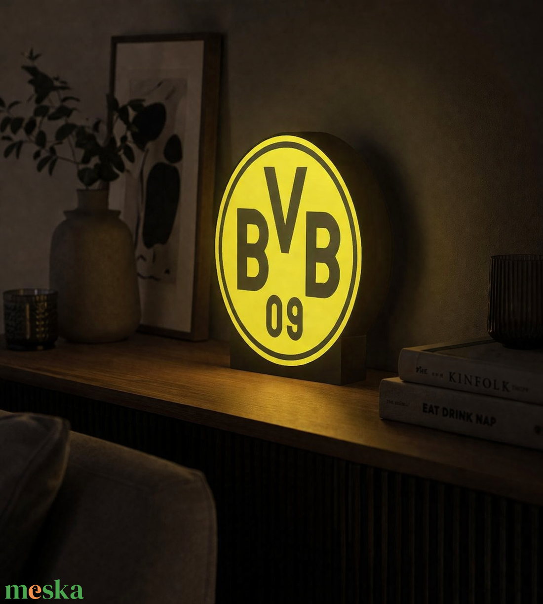 BVB Dortmund LED lámpa - művészet - sport relikviák - Meska.hu
