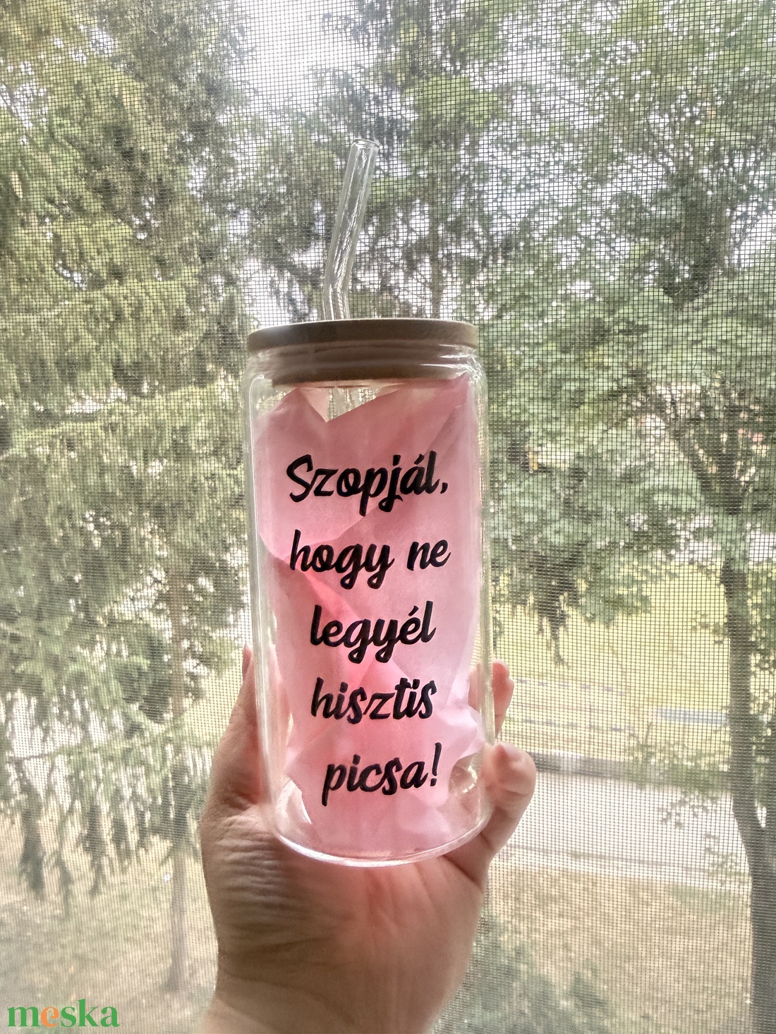 Szívószálas pohár  - otthon & életmód - konyhafelszerelés, tálalás - tálalás - pohár - Meska.hu