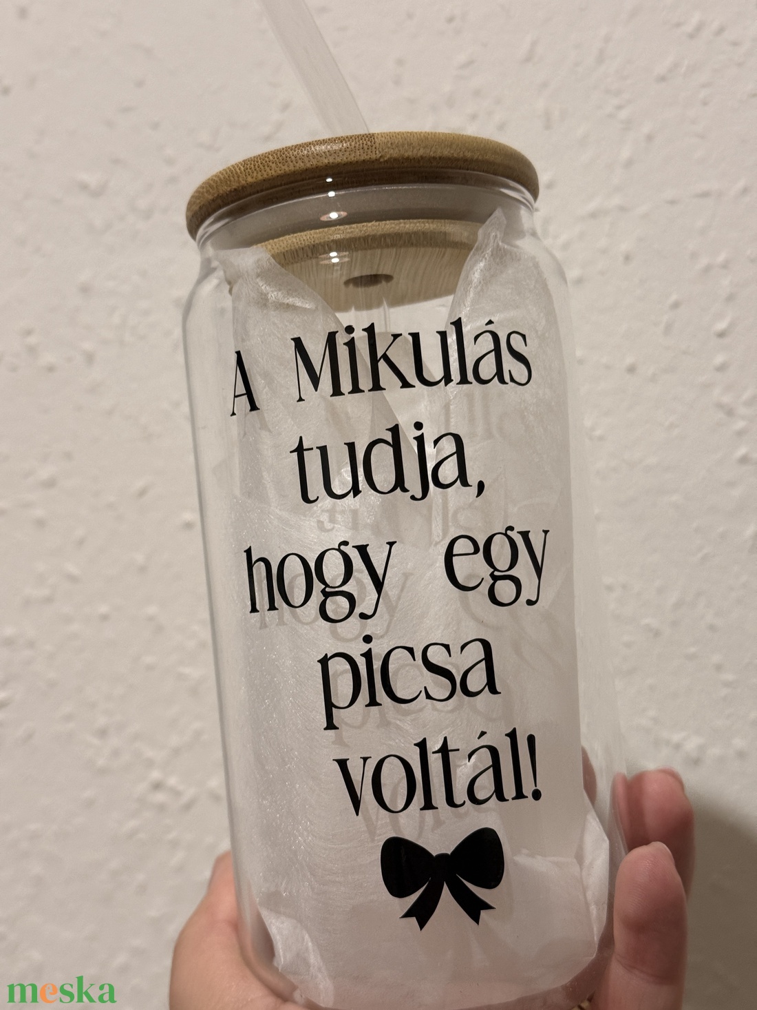Szivoszalas uvegpohar  - otthon & életmód - konyhafelszerelés, tálalás - tálalás - pohár - Meska.hu