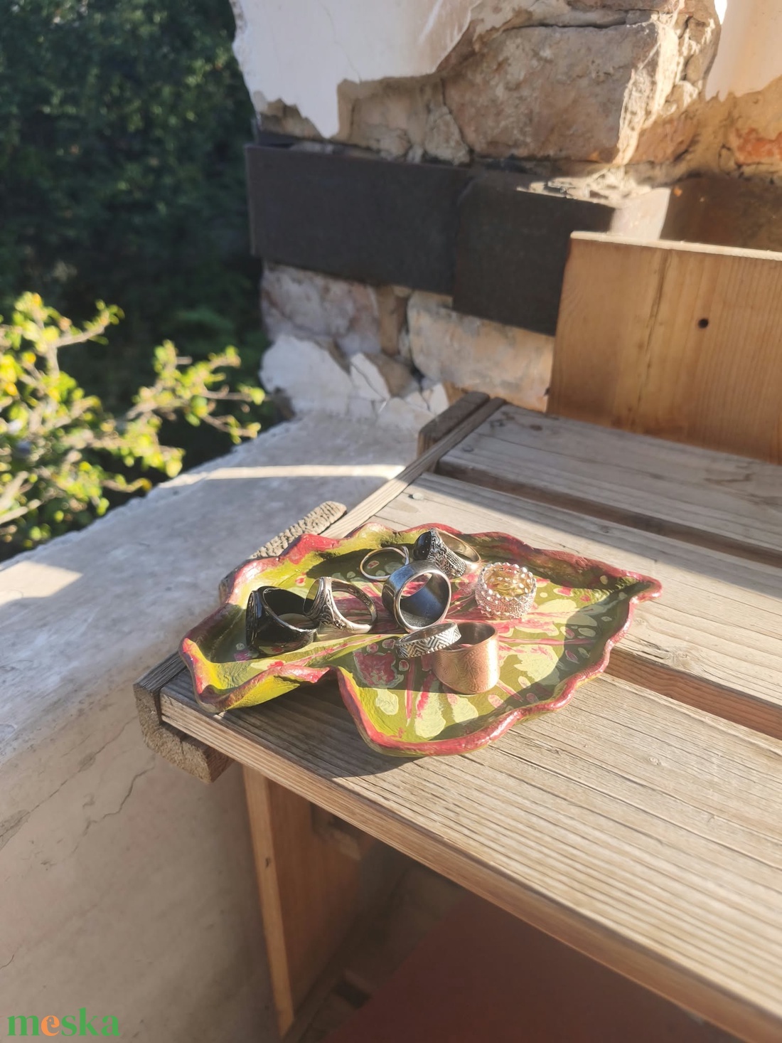 Kézműves levél ékszertartó tál  - ékszer - ékszertartó - ékszertartó tál - Meska.hu