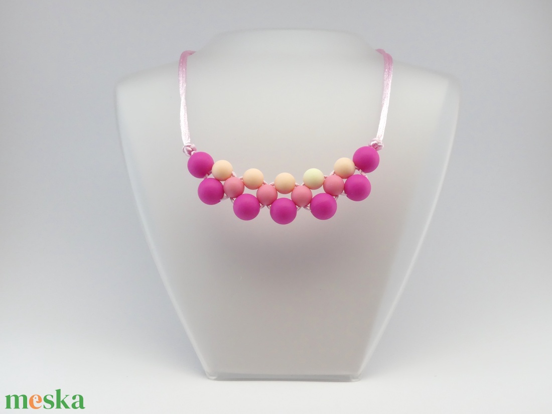 Rágcsa nyaklánc / anyalánc - 3 soros - pink - ékszer - nyaklánc - bogyós nyaklánc - Meska.hu Rágcsa nyaklánc / anyalánc - 3 soros - pink - ékszer - nyaklánc - bogyós nyaklánc - Meska.hu