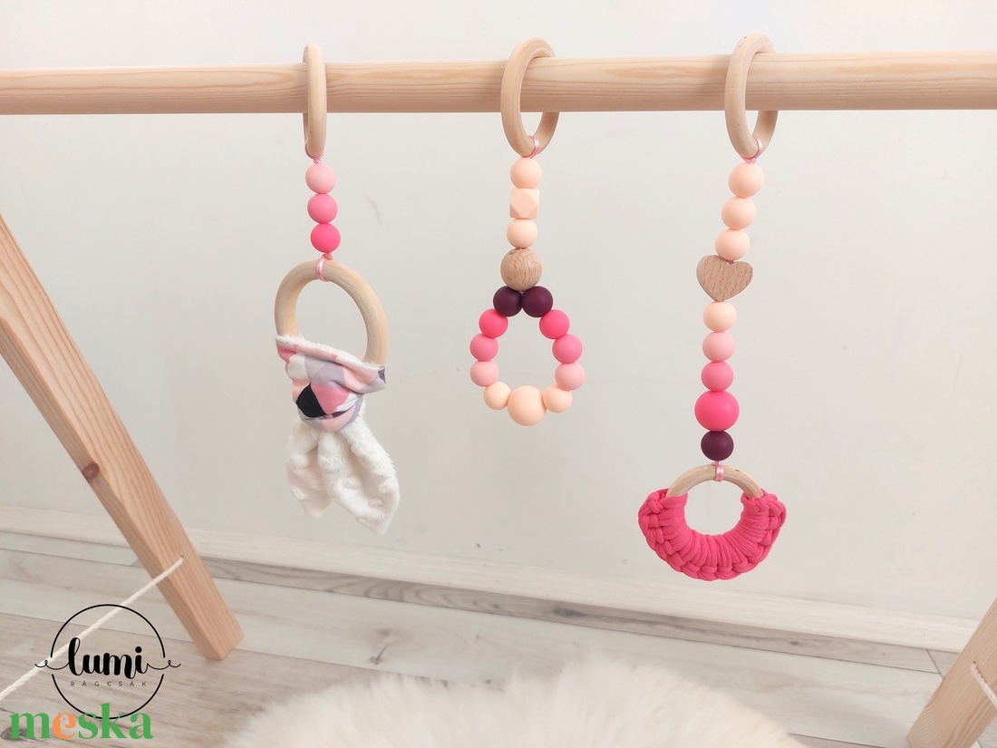 BABYGYM - Babatornáztató - Rózsaszín/bordó - játék & sport - mozgásfejlesztő játékok - Meska.hu