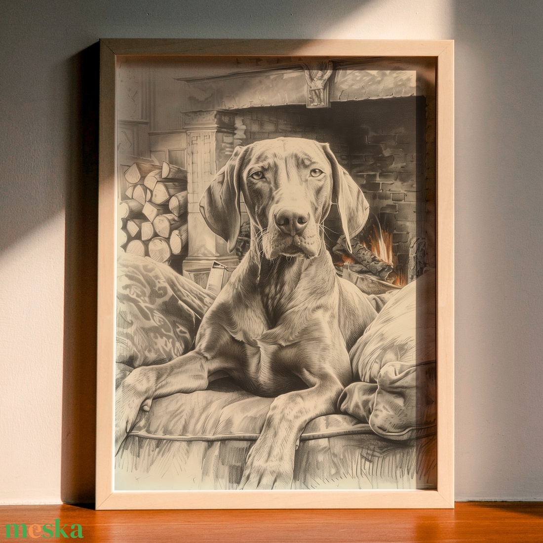 Vizsla a kandallónál - digitális festményről készült nyomat - művészet - grafika & illusztráció - művészi nyomat - Meska.hu Vizsla a kandallónál - digitális festményről készült nyomat - művészet - grafika & illusztráció - művészi nyomat - Meska.hu