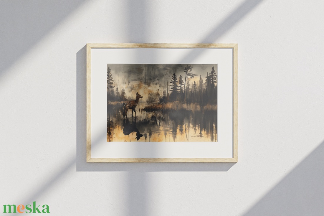 Őz vízben vintage - digitális festményről készült nyomat - művészet - grafika & illusztráció - művészi nyomat - Meska.hu Őz vízben vintage - digitális festményről készült nyomat - művészet - grafika & illusztráció - művészi nyomat - Meska.hu
